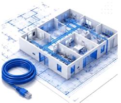 cabling throughout the building