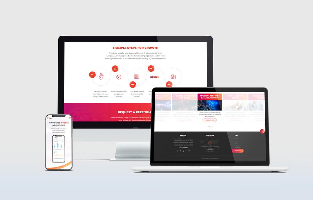 Design web on tablet and laptop