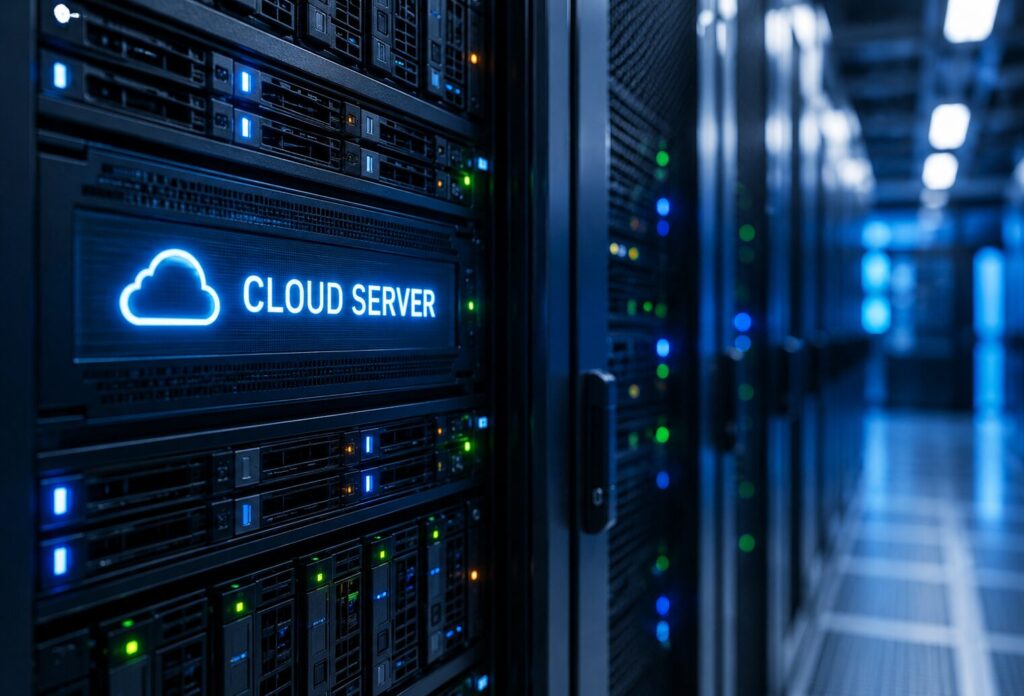 server witha message "Cloud server"