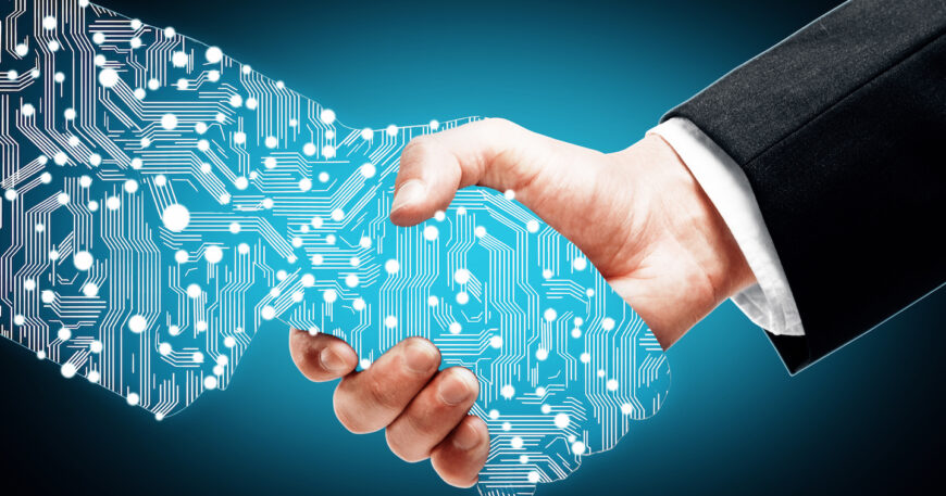 person shaking a digital hand