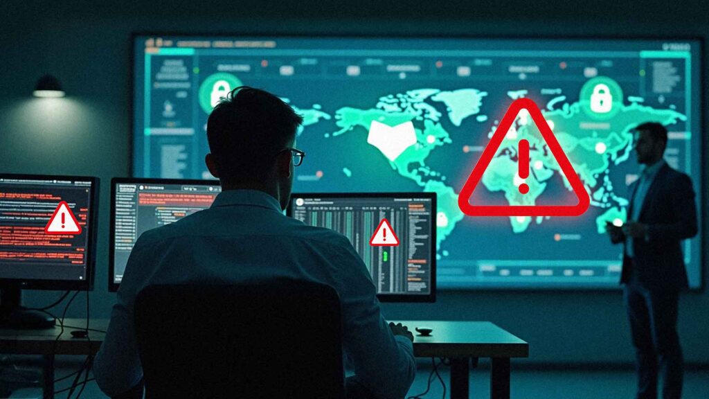 person working on security risk