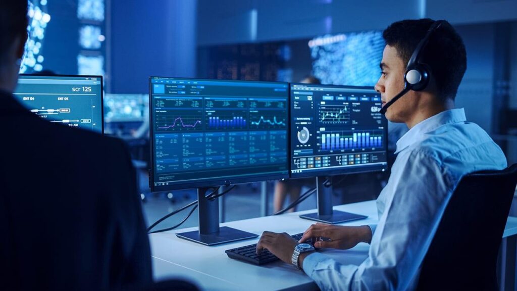 IT support with headset on